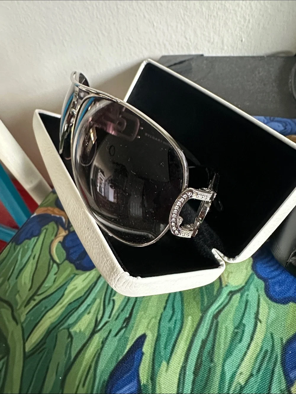 Bulgari aviator Sunglasses with diamonds frame